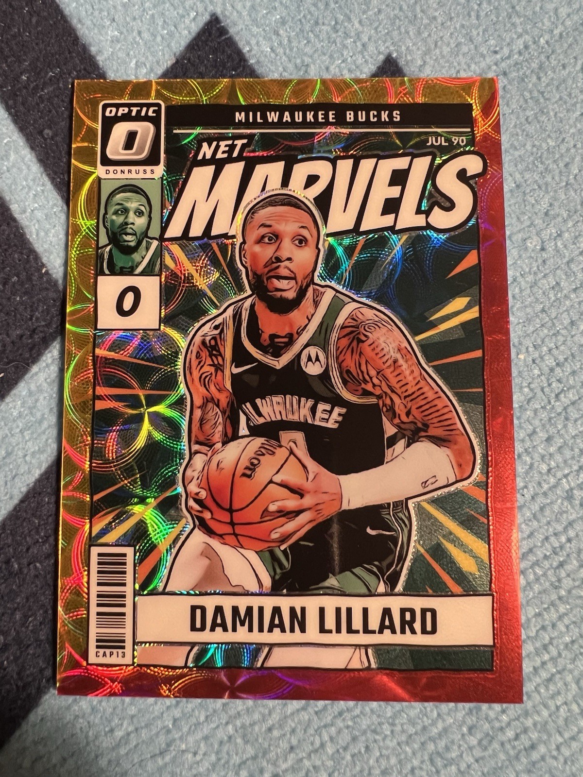 2024-25 Optic Net Marvels Damian Lillard #20  Red Gold International /99