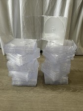 Lot Of 98 SLIM CLEAR FROSTED Color CD DVD Blu-ray Games Jewel Storage Cases