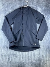 Under Armour UA Storm Ridgely Windbreaker Jacket Womens S Black Hooded Full Zip