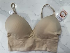 NWT Jockey Microfiber Stretch T Shirt Bra Wirefree L Beige Comfort Support