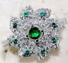 Heat Treated Green Tourmaline 925 Solid Sterling Silver Ring Jewelry Sz 6 &1-2 — photo 1