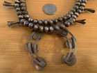 LARGE VINTAGE NATIVE AMERICAN STERLING SILVER TURQUOISE SQUASH BLOSSOM NECKLACE — photo 10