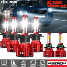 For Volkswagen Jetta 2007-2014 Combo 6x LED Headlight High/Low + Fog Light Bulbs