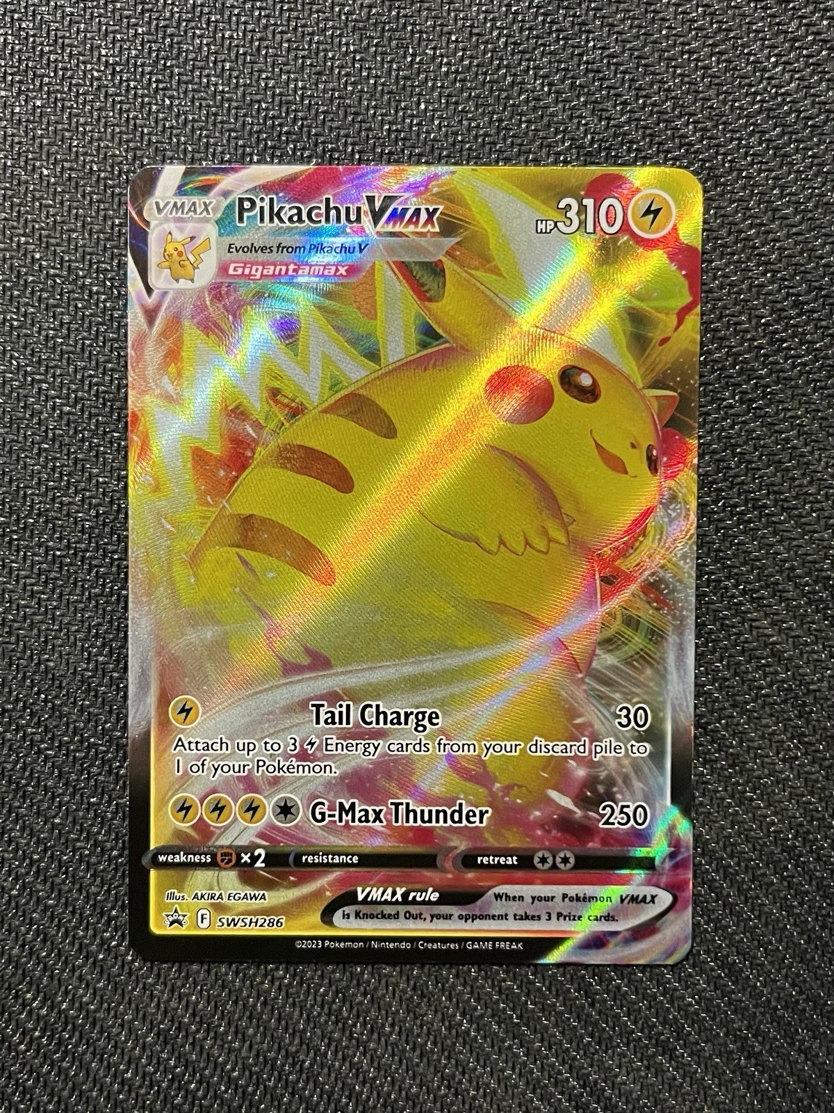Pokemon Pikachu VMAX SWSH286 Black Star Promo Holo Near Mint