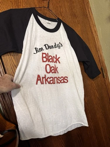 Vintage Tee JIM DANDY BLACK OAK ARKANSAS Rock Band Tshirt CO 1980s vintage concert t-shirt, vintage, size XL, single stitch, B+ condition