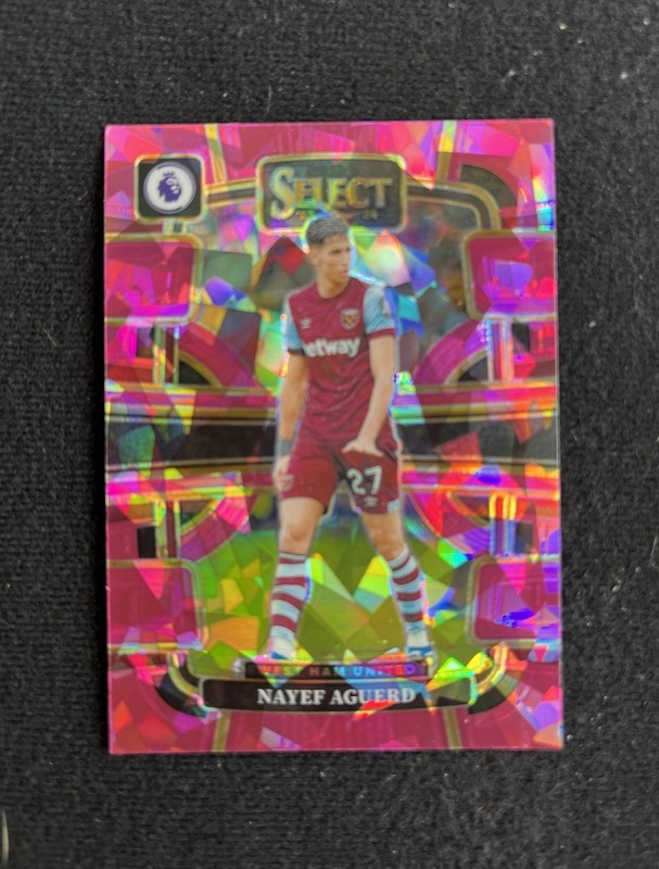 2023-24 Panini Select EPL Nayef Aguerd Pink Ice Prizm West Ham United #93