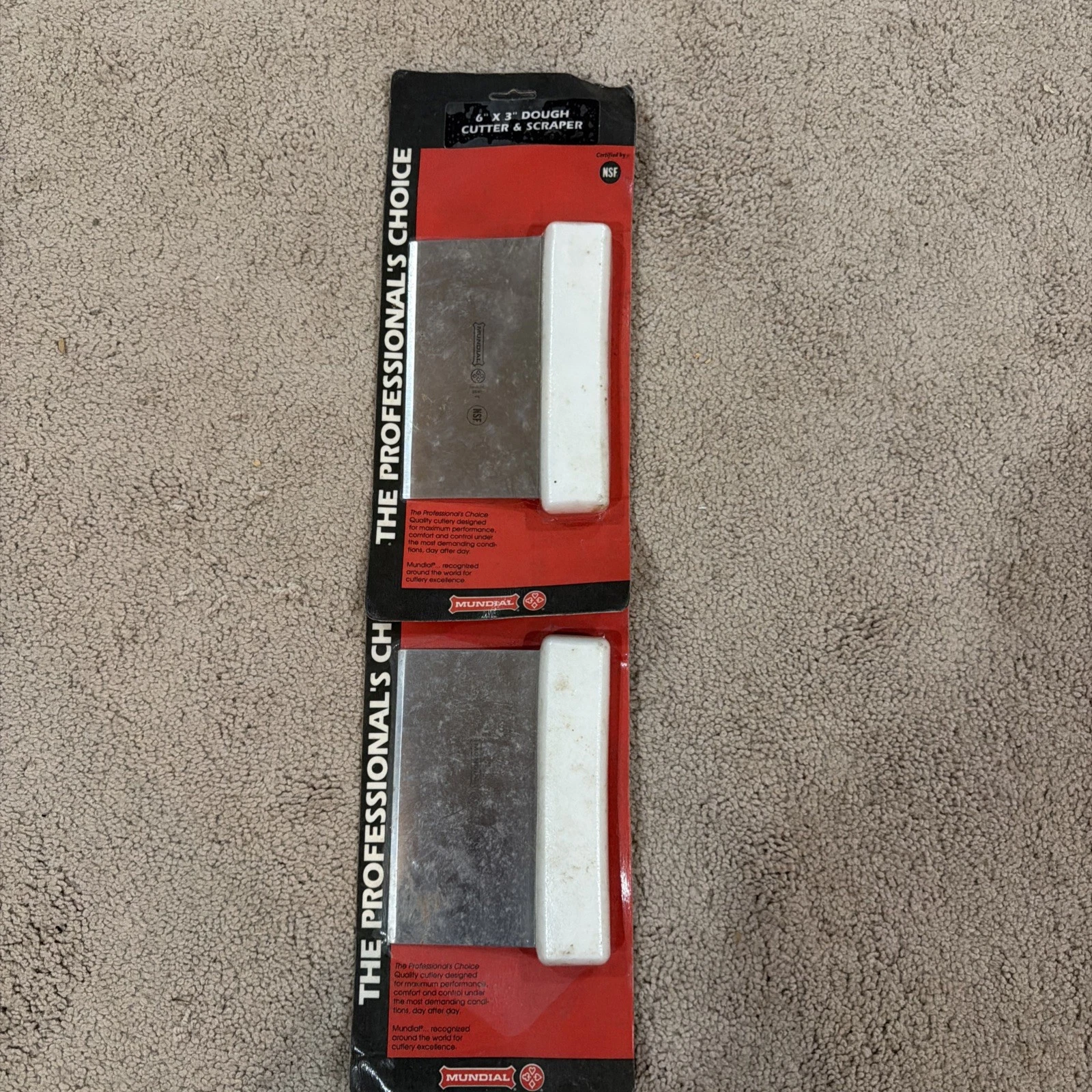 Lot of Two (2) - Mundial Stainless Steel Dough Cutter And Scraper 6” X 3” NEW
Opens in a new window