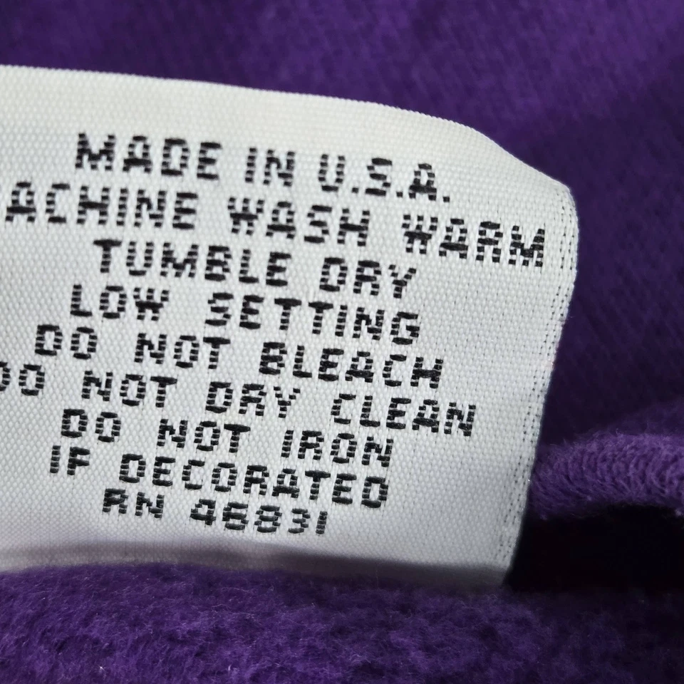 VINTAGE Universal Studios Hollywood Boy Sweatshirt L Purple Logo 90s USA - Image 3 of 4