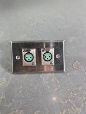 Switchcraft Gang XLR Wall Plate pre-loaded W/ 2 circular 3-Pin XLR Female
