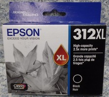 EPSON GENUINE 312XL Black Ink Cartridge 12-2024 NEW