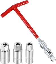 3Pack Spark Plug Socket Wrench Set, T-Handle 16mm (5/8") & 21mm (13/16"), 4PCS