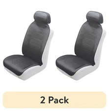 (2 pack) Auto Drive Waterproof Seat Protector Black, Universal Fit