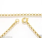 2mm Cable Round Rolo Chain Necklace Extender Real Solid 14K Yellow Gold