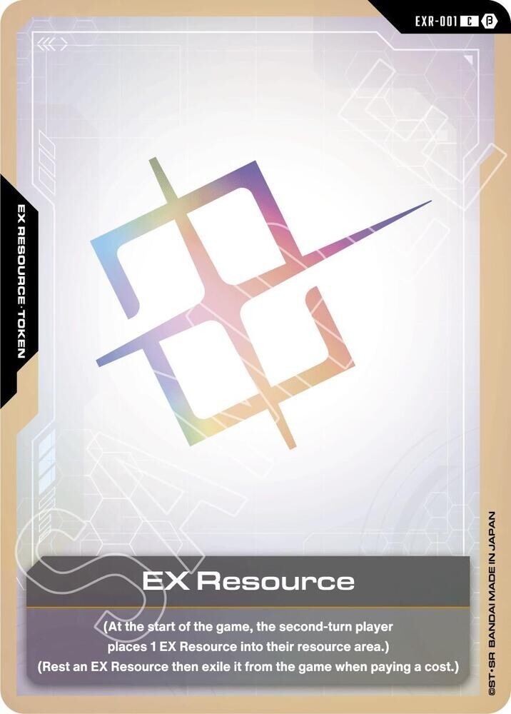 GUNDAM CARD GAME リソースカード EX Resource - EXR-001 Beta NM - Gundam TCG Card Game | eBay
