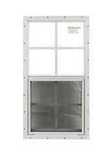 14 x 27 Shed Window TEMPERED GLASS White Flush Playhouse Garage animal shetlers