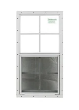 14 x 27 Shed Window TEMPERED GLASS White Flush Playhouse Garage animal shetlers