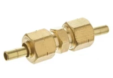 1/4” X 1/4” OD COMPRESSION BRASS COUPLING FITTING UNION-CP-10NLB-PLUMBING-NEW