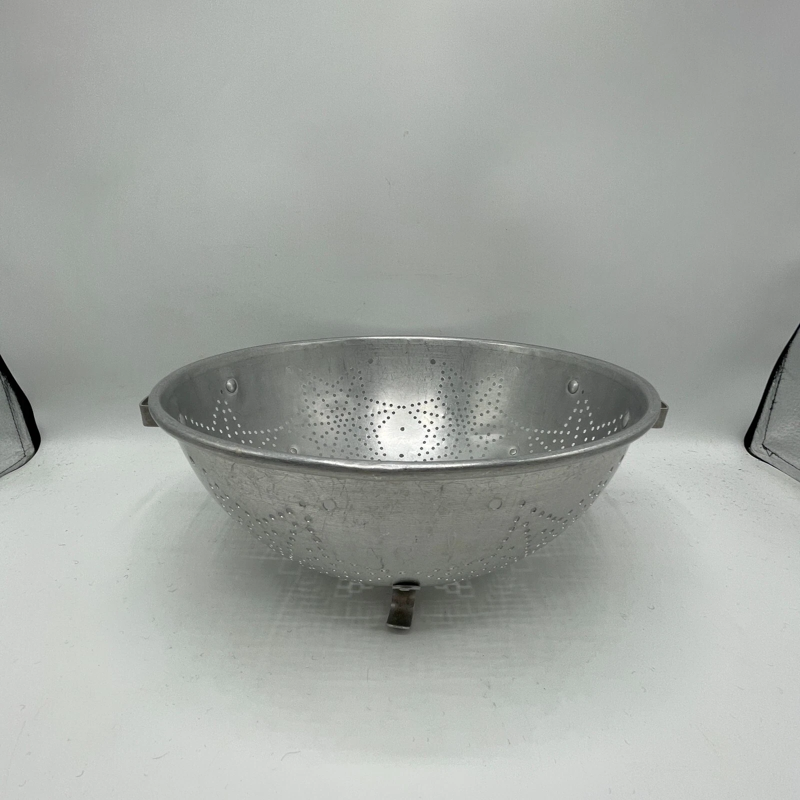 Vintage 7 Star Colander Sieve Strainer 11” Aluminum USA Farmhouse Large