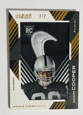 2015 Panini Clear Vision Amari Cooper Rookie 2/2 Nike Swoosh Jersey Patch