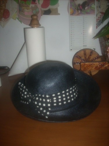 OCCASIONE cappello in paglia estivo originale Borsalino tg 55 colore nero e  pois | eBay