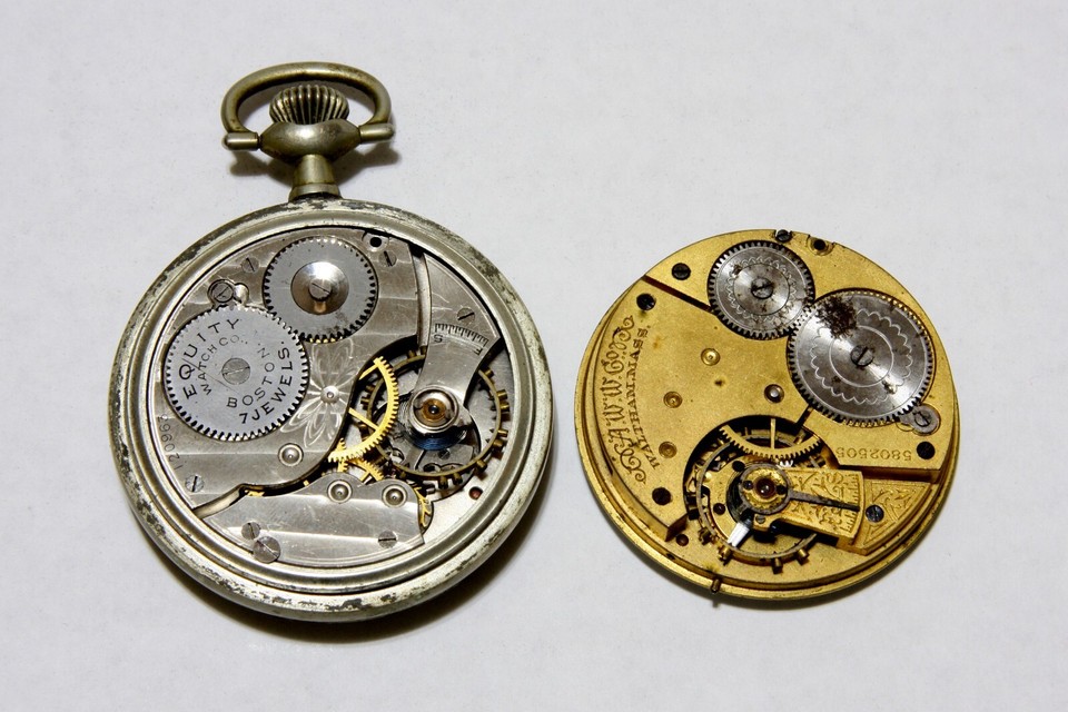 Pocket Watch Lot WalthamEquity For Parts Or Restore 3 Vintage/Antique