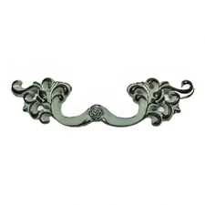 VTG Inspired Drawer Dresser Pulls Handles Blue & Silver Shabby Chic Set of 4