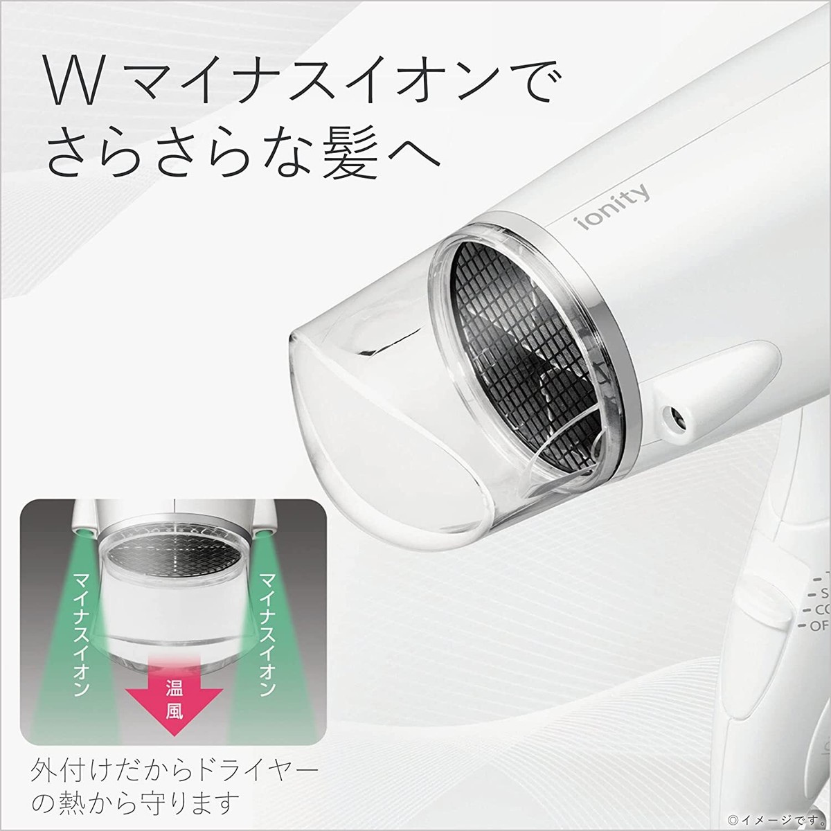 Panasonic EH-NE5C-W AC100V Ionity Dryer Noise Suppression White