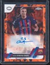 Ingrid Syrstad Engen Auto Inferno Refractor /75 2022-23 Topps Chrome UEFA Women'