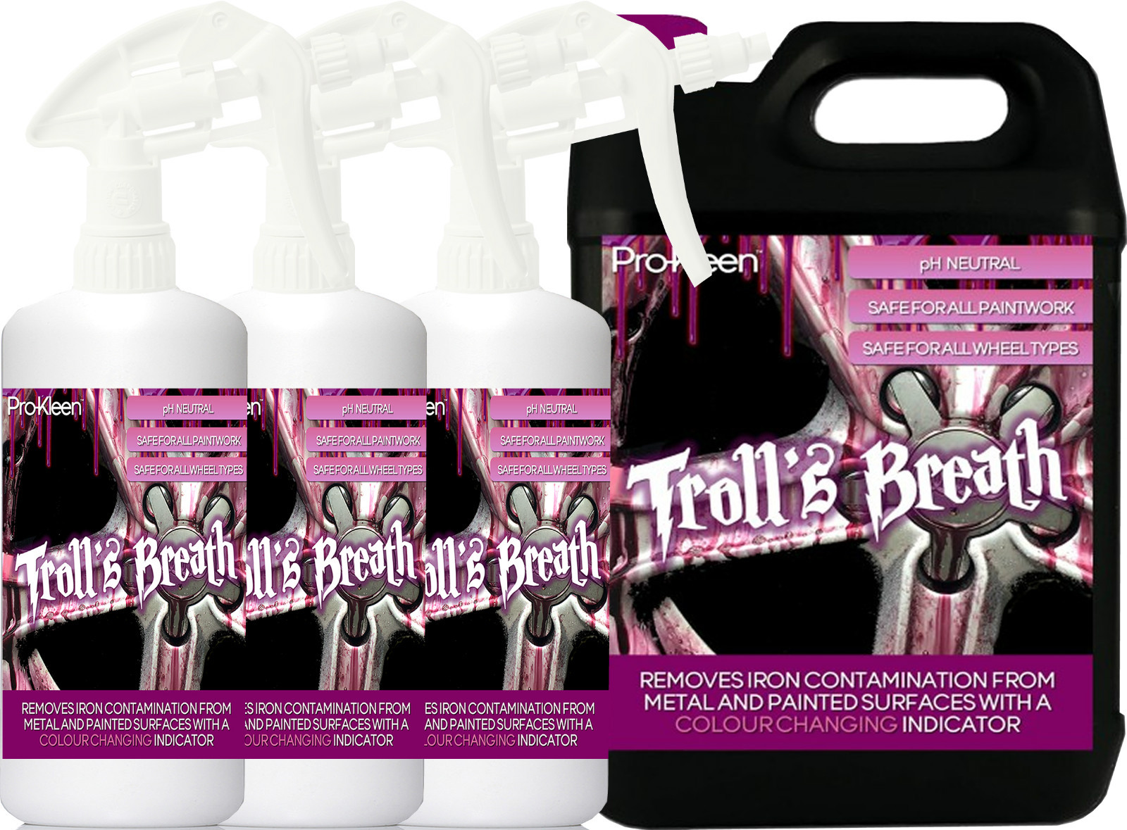 ProKleen Iron Contamination Fallout Remover Alloy Cleaner Safe On All Wheels 8L