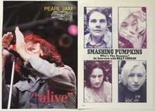 PEARL JAM EDDIE VEDDER SMASHING PUMPKINS Billy Corgan 1993 CLIPPING JAPAN ML 9S