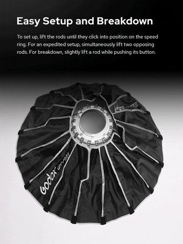 Godox QR-P70T 70cm/ 27.5in Quick Release Parabolic Softbox Professional V5E0 - Picture 2 of 8