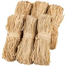 300G Natural Raffia Ribbon Raffia Grass - Sukh Raffia Straw for Florist Bouquet