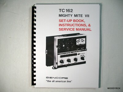 Service Manual + SET-UP Tube Chart for Sencore TC162 Mighty Mite VII Tube Tester
