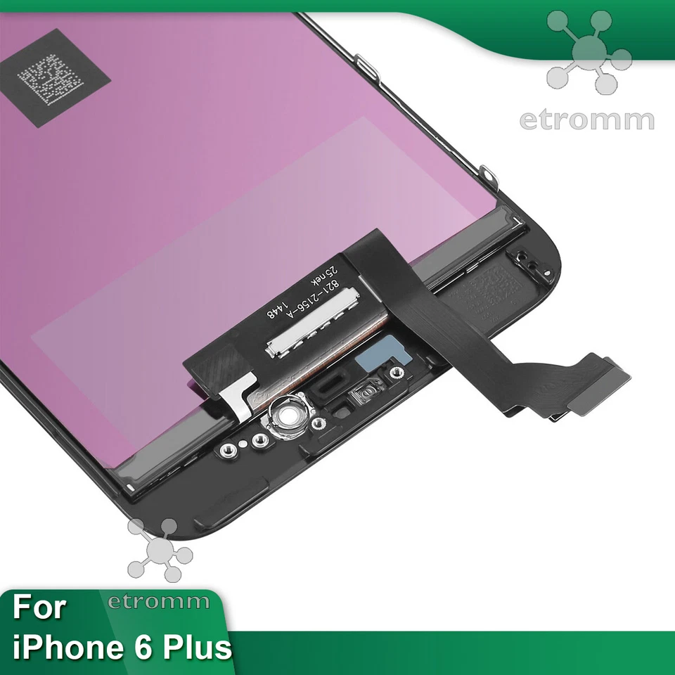 Black iPhone 6 Plus LCD Display Touch Screen Digitizer Frame Replacement A1522 - Image 3 of 4