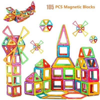 80Stk Blocks Magnetic Building Magnetische Bausteine Blöcke Kinder Spielzeug DE