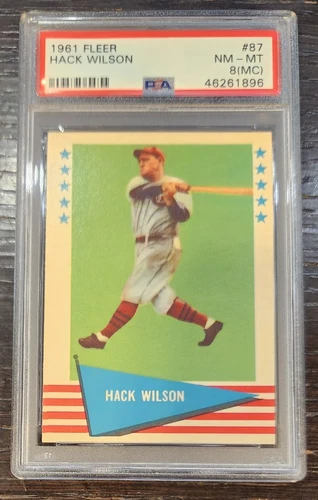 1961 Fleer #87 Hack Wilson PSA 8(MC)