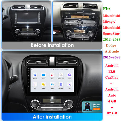 9'' Android Carplay For Mitsubishi Mirage SpaceStar 12-23 Radio GPS Stereo 4+32GB
