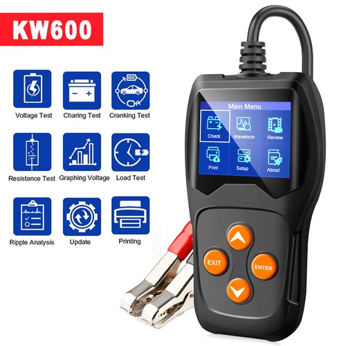 KONNWEI KW600 12V Car Battery Load Tester 100 to 2000CCA Auto Battery