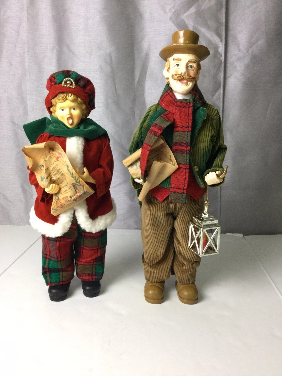 Resin christmas caroler figurines