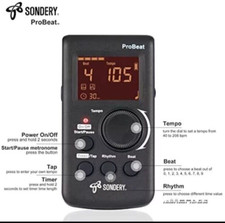 Digital Metronome for Guitar Piano Drum and All Instruments with Timer, Engli...