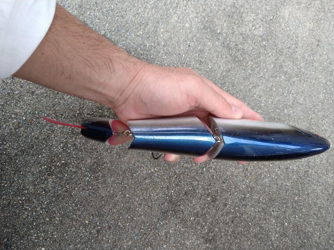 Roman Made Mother triple Giant lure Wood Handmade Bass/Black bass from Japan - Image 4