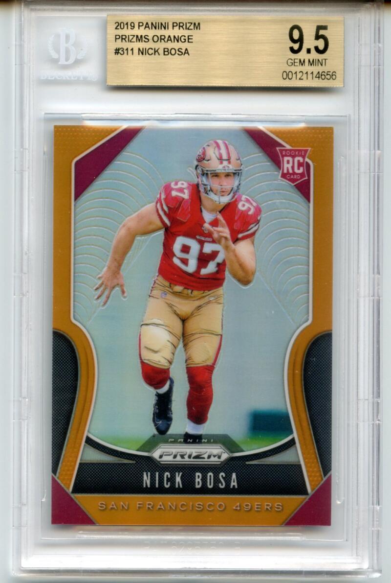 Nick Bosa Rookie Card 2019 Panini Prizm Prizms Orange /249   #311 BGS 9.5