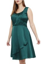 Studio 8 Phase Eight  20 Matilda Green Satin Dress Wedding Guest Cruise Evening