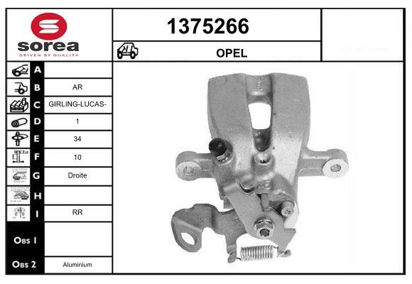 Étrier de frein SNRA 1375266 usiné de précision pour berline et break