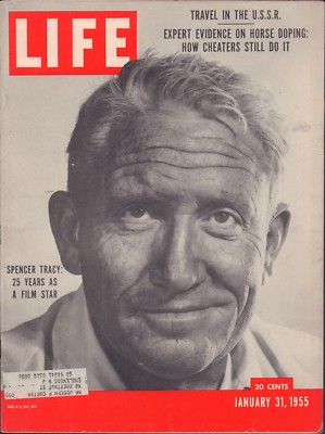 LIFE January 31,1955 Spencer Tracy / Horse Doping / Atomic Submarine / Free Chin