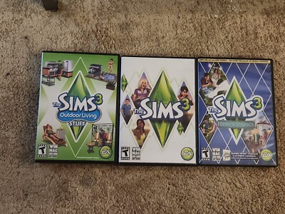 Lot of 3 The Sims 3 Outdoor Living Stuff, The Sims 3, and The Sims 3 Hidden...