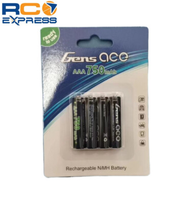 Gens Ace 1.2V 750mAh 1S NiMh High Power x 4 AAA GEANM7501S3A