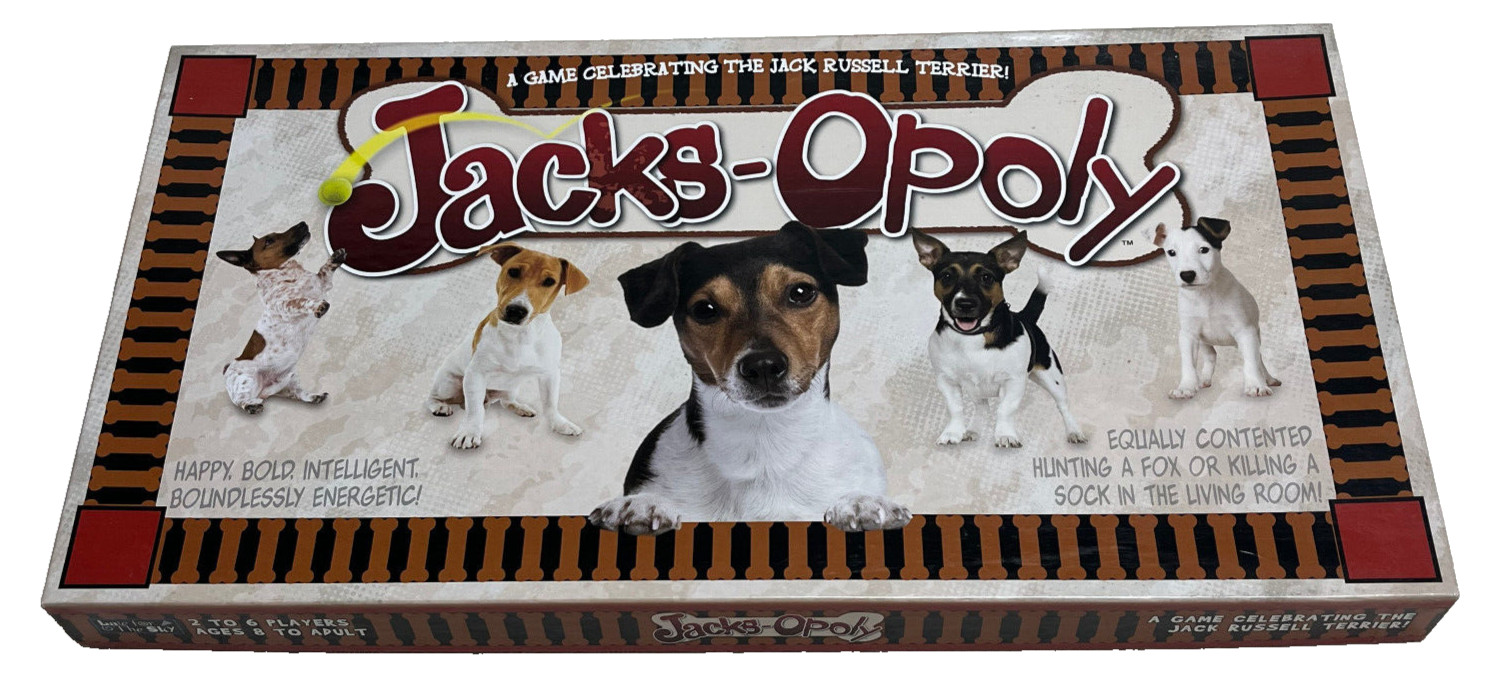 JACKS-OPOLY : Jack Russell Terrier Dog Trading Game - ""MONOPOLY"" - In Vgc