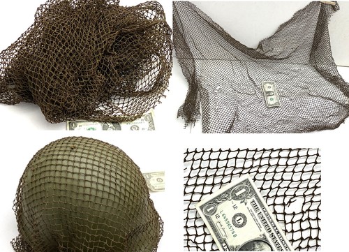Vintage US M-1 HELMET CAMOUFLAGE NETTING 2d pattern British-Style 1/4" NET