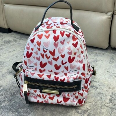 Juicy Couture Mini Heart Backpack White Red Black Casual Score Juicy Couture Velvet Backpacks for $30 at TJ Maxx! My  main image 3